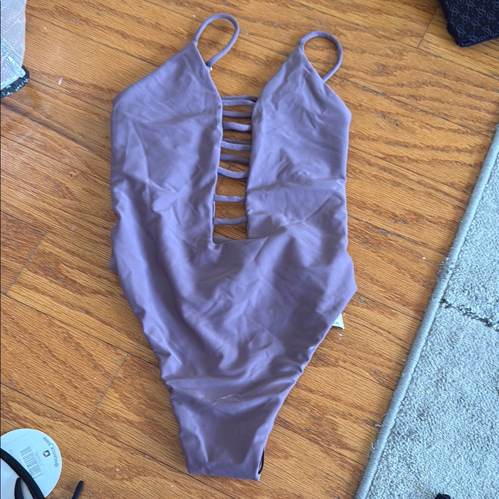 Montce Mauve Cage One Piece Swimsuit